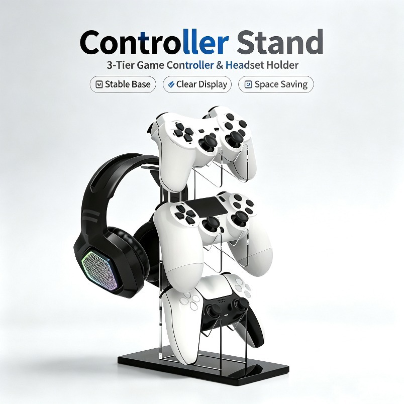 Gamepad Stand 3 Tier Headset H - Gaming Console Organizer ulasan dan harga