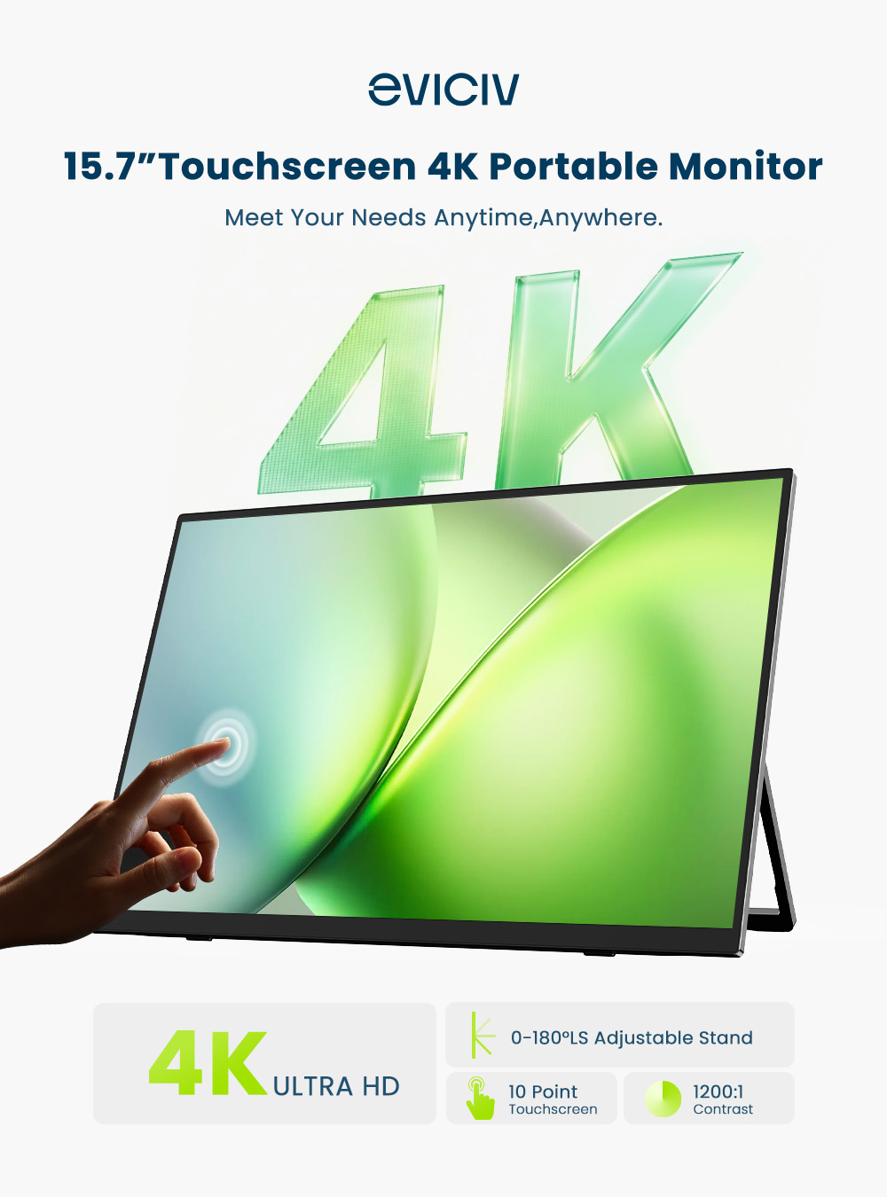 EVICIV 4K Portable Monitor 10- - Laptop Gaming Console ulasan dan harga